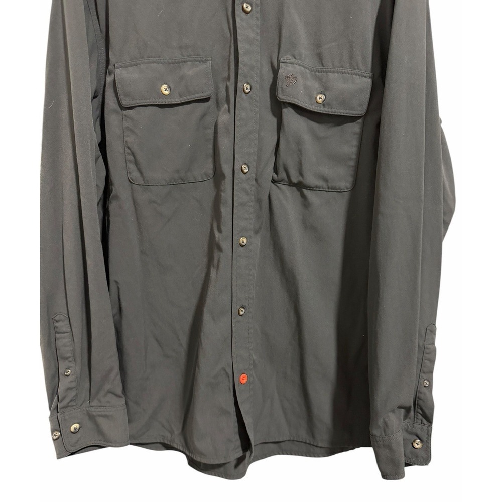 Duck Camp Midweight Hunting Shirt Gray Button Down Nylon LS200 Men's Size XL‎ - Picture 5 of 12